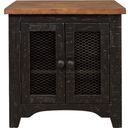 The appearance of Valebeck Black and Brown Rectangular End Table designed by Signature Design by Ashley in the transitional interior design. This black/brown piece of furniture  was selected by 1StopBedrooms from Valebeck Collection to add a touch of cosiness and style into your home. Sku: T468-3. Material: Metal.