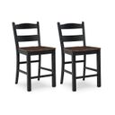 The appearance of Valebeck Black/Brown Counter Height Barstool Set of 2 designed by Signature Design by Ashley in the transitional interior design. This black/brown piece of furniture was selected by 1StopBedrooms from Valebeck Collection to add a touch of cosiness and style into your home. Sku: D546-724. Material: Wood.
