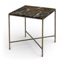 Valen Marble and Iron End Table In Brown