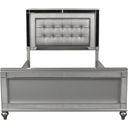 The appearance of Valentino Silver Queen Panel Bed designed by New Classic in the modern / contemporary interior design. This silver piece of furniture  was selected by 1StopBedrooms from Valentino Collection to add a touch of cosiness and style into your home. Sku: BA9698S-310;BA9698S-320;BA9698S-330. Bed Type: Panel Bed. Material: Wood. Bed Size: Queen.