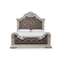 The appearance of Valleymont Queen Upholstered Panel Bed In Antique White designed by Signature Design by Ashley in the traditional interior design. This antique white piece of furniture  was selected by 1StopBedrooms from Valleymont Collection to add a touch of cosiness and style into your home. Sku: NCB948-54;NCB948-57;NCB948-97. Bed Type: Panel Bed. Bed Size: Queen.
