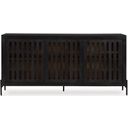 The appearance of Vallisburg Accent Cabinet In Black and Natural designed by Signature Design by Ashley in the modern / contemporary interior design. This black and natural piece of furniture was selected by 1StopBedrooms from Vallisburg Collection to add a touch of cosiness and style into your home. Sku: A4000644. Material: Wood.