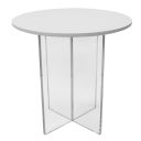The appearance of Valore 20 Inch Acrylic Side Table In White designed by LeisureMod in the modern / contemporary interior design. This white piece of furniture  was selected by 1StopBedrooms from Valore Collection to add a touch of cosiness and style into your home. Sku: VST20W-S. Material: MDF.