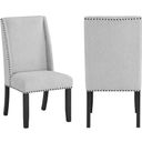 The appearance of Vance Wing Dining Chair Set of 2 In Charcoal and Gray designed by Crown Mark in the transitional interior design. This gray/charcoal piece of furniture  was selected by 1StopBedrooms from Vance Collection to add a touch of cosiness and style into your home. Sku: 1319DV-S. Material: Wood.