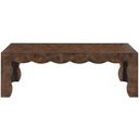 Vassa Burl Veneer Coffee Table In Brown and Stained Walnut
