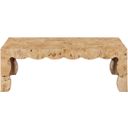 Vassa Burl Veneer Coffee Table In Natural and Stained Natural