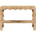 Vassa Burl Veneer Console Table In Natural and Stained Natural