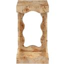 Vassa Burl Veneer End Table In Natural and Stained Natural