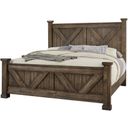 The appearance of Cool Rustic Queen Barndoor X Headboard And Footboard In Mink designed by Artisan & Post in the transitional interior design. This mink piece of furniture  was selected by 1StopBedrooms from Cool Rustic Collection to add a touch of cosiness and style into your home. Sku: 170-557;170-755;170-922. Bed Type: Poster Bed. Material: Wood. Bed Size: Queen.
