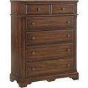 The appearance of Heritage 5 Drawer Chest In Amish Cherry designed by Artisan & Post in the modern / contemporary interior design. This cherry piece of furniture was selected by 1StopBedrooms from Heritage Collection to add a touch of cosiness and style into your home. Sku: 110-115. Material: Wood.