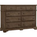 Heritage 9 Drawer Bureau In Greystone