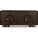 The appearance of Veeda Accent Cabinet In Dark Brown designed by Signature Design by Ashley in the modern / contemporary interior design. This dark brown piece of furniture was selected by 1StopBedrooms from Veeda Collection to add a touch of cosiness and style into your home. Sku: A4000703.