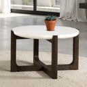The appearance of Vellara 25 Inch Cocktail Table with Stone Top In Dark Walnut designed by Furniture of America in the transitional interior design. This dark walnut piece of furniture  was selected by 1StopBedrooms from Vellara Collection to add a touch of cosiness and style into your home. Sku: FM44020DW-CR-ST. Material: Stone.