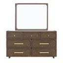 The appearance of Vellara Drawer Dresser with Quartz Top In Dark Walnut designed by Furniture of America in the transitional interior design. This dark walnut piece of furniture was selected by 1StopBedrooms from Vellara Collection to add a touch of cosiness and style into your home. Sku: FM74021DW-D. Material: Rubberwood.