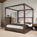 The appearance of Vellara Queen Canopy Bed In Dark Walnut designed by Furniture of America in the transitional interior design. This dark walnut piece of furniture was selected by 1StopBedrooms from Vellara Collection to add a touch of cosiness and style into your home. Sku: FM74020DW-Q-1;FM74020DW-Q-2;FM74020DW-Q-3. Bed Type: Canopy Bed. Bed Size: Queen. Material: Rubberwood.
