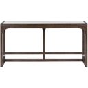 The appearance of Vellara Sofa Table In Dark Walnut designed by Furniture of America in the transitional interior design. This dark walnut piece of furniture  was selected by 1StopBedrooms from Vellara Collection to add a touch of cosiness and style into your home. Sku: FM44020DW-S. Material: Stone.
