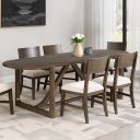 The appearance of Vellara Wood Top Dining Table In Dark Walnut designed by Furniture of America in the transitional interior design. This dark walnut piece of furniture  was selected by 1StopBedrooms from Vellara Collection to add a touch of cosiness and style into your home. Sku: FM34021DW-OT-1-WT;FM34021DW-OT-2. Material: Stone. Table Top Shape: Rectangular. Size: 41" x 84".