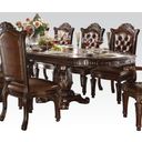 The appearance of Vendome Rectangular Dining Table (Cherry) designed by ACME in the rustic / southwestern interior design. This cherry piece of furniture was selected by 1StopBedrooms from Vendome Collection to add a touch of cosiness and style into your home. Sku: 62000T;62001ST;62002PED. Material: Wood. Table Top Shape: Rectangular. Size: 48" x 136".