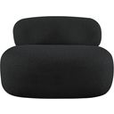 The appearance of Venti Boucle Fabric Chair In Black designed by Meridian in the modern / contemporary interior design. This black piece of furniture was selected by 1StopBedrooms from Venti Collection to add a touch of cosiness and style into your home. Sku: 140Black-C. Material: Boucle.
