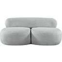 The appearance of Venti Boucle Fabric Loveseat In Grey designed by Meridian in the modern / contemporary interior design. This grey piece of furniture  was selected by 1StopBedrooms from Venti Collection to add a touch of cosiness and style into your home. Sku: 140Grey-L. Material: Boucle.