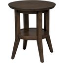 The appearance of Ventura Blvd Round End Table designed by Liberty in the modern / contemporary interior design. This bronze spice piece of furniture  was selected by 1StopBedrooms from Ventura Blvd Collection to add a touch of cosiness and style into your home. Sku: 796-OT1021. Material: Rubberwood.