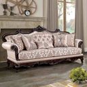 The appearance of Veracruz Sofa In Dark Cherry and Light Brown designed by Furniture of America in the traditional interior design. This dark cherry and light brown piece of furniture was selected by 1StopBedrooms from Veracruz Collection to add a touch of cosiness and style into your home. Sku: FM65002BR-SF. Material: Fabric.