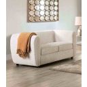 The appearance of Verdal Loveseat In Off White designed by Furniture of America in the modern / contemporary interior design. This off white piece of furniture was selected by 1StopBedrooms from Verdal Collection to add a touch of cosiness and style into your home. Sku: FM61001WH-LV. Material: Boucle.
