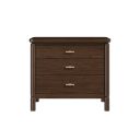 Verge 3 Drawer Nightstand In Brown and Walnut