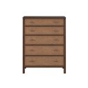 Verge 5 Drawer Chest In Brown and Walnut