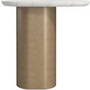 The appearance of Verge Chairside Table In White and Bronze designed by A.R.T. in the traditional interior design. This white/bronze piece of furniture was selected by 1StopBedrooms from Verge Collection to add a touch of cosiness and style into your home. Sku: 337308-1043. Material: Marble.