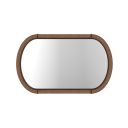 Verge Oval Woven Mirror In Brown and Walnut