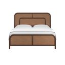 Verge Queen Woven Bed In Brown and Walnut