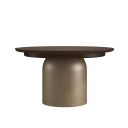 Verge Round Dining Table In Brown and Bronze