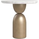 The appearance of Verge Spot Table In White and Bronze designed by A.R.T. in the traditional interior design. This white/bronze piece of furniture was selected by 1StopBedrooms from Verge Collection to add a touch of cosiness and style into your home. Sku: 337389-1043. Material: Marble.