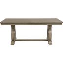 The appearance of Vermillion Subtle Bisque Extendable Dining Table designed by Homelegance in the traditional interior design. This brown piece of furniture was selected by 1StopBedrooms from Vermillion Collection to add a touch of cosiness and style into your home. Sku: 5442-96;5442-96B. Table Top Shape: Rectangular. Size: 42". Material: Oak Veneer.