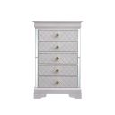 The appearance of Verona Chest In Pearl White designed by Glory in the modern / contemporary interior design. This pearl white piece of furniture was selected by 1StopBedrooms from Verona Collection to add a touch of cosiness and style into your home. Sku: G6735-CH. Material: Wood.