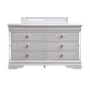 The appearance of Verona Dresser In Pearl White designed by Glory in the modern / contemporary interior design. This pearl white piece of furniture was selected by 1StopBedrooms from Verona Collection to add a touch of cosiness and style into your home. Sku: G6735-D. Material: Wood.
