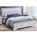 The appearance of Verona Queen Bed In White designed by Glory in the modern / contemporary interior design. This white piece of furniture  was selected by 1StopBedrooms from Verona Collection to add a touch of cosiness and style into your home. Sku: G6790B-QSB2 Box 1;G6790B-QSB2 Box 2;G6790B-QSB2 Box 3;G6790B-QSB2 Box 4. Bed Type: Storage Bed. Material: Wood. Bed Size: Queen.