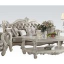 The appearance of Versailles Sofa With 7 Pillows In Bone White designed by ACME in the rustic / southwestern interior design. This bone white piece of furniture was selected by 1StopBedrooms from Versailles Collection to add a touch of cosiness and style into your home. Sku: 52125. Material: Upholstery. Key Features: Tufted.