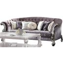 The appearance of Versailles Velvet and Antique Platinum Sofa designed by ACME in the rustic / southwestern interior design. This antique platinum piece of furniture was selected by 1StopBedrooms from Versailles Collection to add a touch of cosiness and style into your home. Sku: 56825. Material: Upholstered.