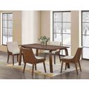 The appearance of Viken Dining Table In Walnut designed by Furniture of America in the modern / contemporary interior design. This walnut piece of furniture was selected by 1StopBedrooms from Viken Collection to add a touch of cosiness and style into your home. Sku: FM3213WN-T-1;FM3213WN-T-2. Material: Fabric. Table Top Shape: Rectangular. Size: 35" x 71".