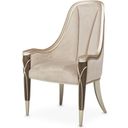 The appearance of Villa Cherie Arm Chair In Hazelnut designed by Michael Amini in the modern / contemporary interior design. This hazelnut piece of furniture  was selected by 1StopBedrooms from Villa Collection to add a touch of cosiness and style into your home. Sku: N9008004-410. Material: Polyester.