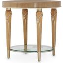 The appearance of Villa Cherie Caramel End Table designed by Michael Amini in the transitional interior design. This caramel piece of furniture was selected by 1StopBedrooms from Villa Collection to add a touch of cosiness and style into your home. Sku: N9008202-134. Material: Glass.