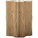 The appearance of Villa Cherie Chairside Table In Caramel designed by Michael Amini in the transitional interior design. This caramel piece of furniture was selected by 1StopBedrooms from Villa Collection to add a touch of cosiness and style into your home. Sku: N9008222-134. Material: Glass.