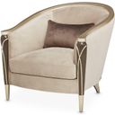 The appearance of Villa Cherie Matching Chair In Porcini/Hazelnut designed by Michael Amini in the transitional interior design. This hazelnut piece of furniture was selected by 1StopBedrooms from Villa Collection to add a touch of cosiness and style into your home. Sku: N9008835-PRCNI-410. Material: Polyester.