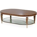 Villa Cherie Oval Cocktail Table In Hazelnut
