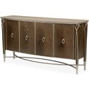 The appearance of Villa Cherie Sideboard In Hazelnut designed by Michael Amini in the transitional interior design. This hazelnut piece of furniture  was selected by 1StopBedrooms from Villa Collection to add a touch of cosiness and style into your home. Sku: N9008007SA-410. Material: Marble.