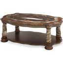 The appearance of Villa Valencia Cocktail Table In Chestnut designed by Michael Amini in the traditional interior design. This chestnut piece of furniture was selected by 1StopBedrooms from Villa Valencia Collection to add a touch of cosiness and style into your home. Sku: 72201C-55;72201T-55. Material: Wood.