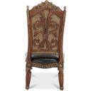 The appearance of Villa Valencia Side Chair Set of 2 designed by Michael Amini in the traditional interior design. This brown piece of furniture was selected by 1StopBedrooms from Villa Valencia Collection to add a touch of cosiness and style into your home. Sku: 72003-55. Material: Leather.