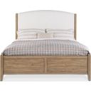 The appearance of Vineyard Row Queen Upholstered Bed In Beige designed by Hooker in the transitional interior design. This beige piece of furniture  was selected by 1StopBedrooms from Vineyard Row Collection to add a touch of cosiness and style into your home. Sku: 6952-90850-80. Bed Size: Queen. Bed Type: Upholstered Bed. Material: Hickory.